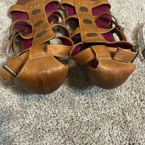 Tamaris Brown Leather Sandals - Picture 6 of 7